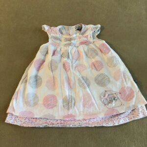 Petite Lem Baby Girls Lining Dress Short Sleeves Size 9 Month